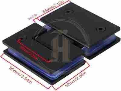 ⁦مفصله شاور زجاج في زجاج اسود استانليس ٣٠٤⁩ - الصورة ⁦2⁩